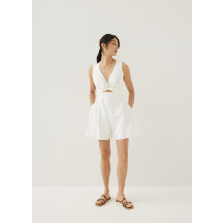 Delany Padded Cotton Wide Leg Romper