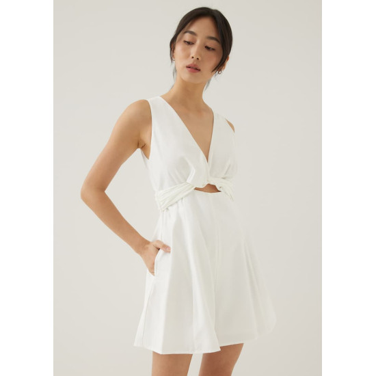 Delany Padded Cotton Wide Leg Romper