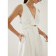 Delany Padded Cotton Wide Leg Romper