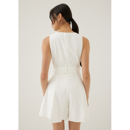 Delany Padded Cotton Wide Leg Romper