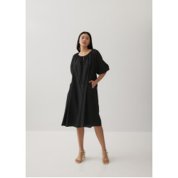 Levi Notch Neck Puff Sleeve Dress