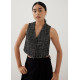 Kamille Tweed Crop Vest