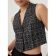 Kamille Tweed Crop Vest