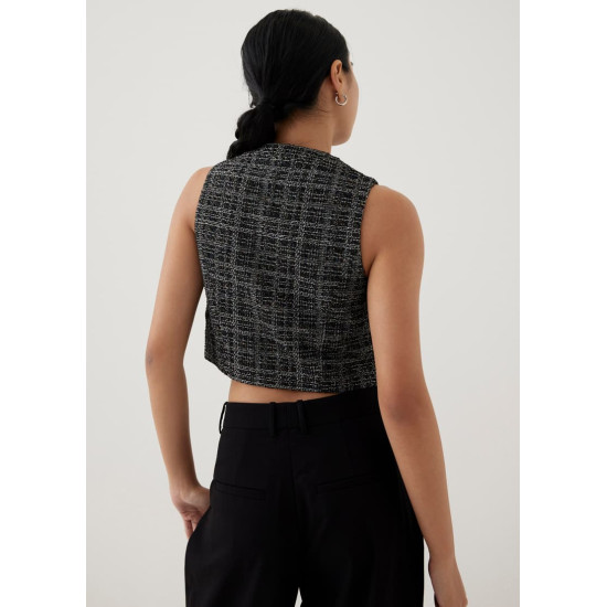 Kamille Tweed Crop Vest