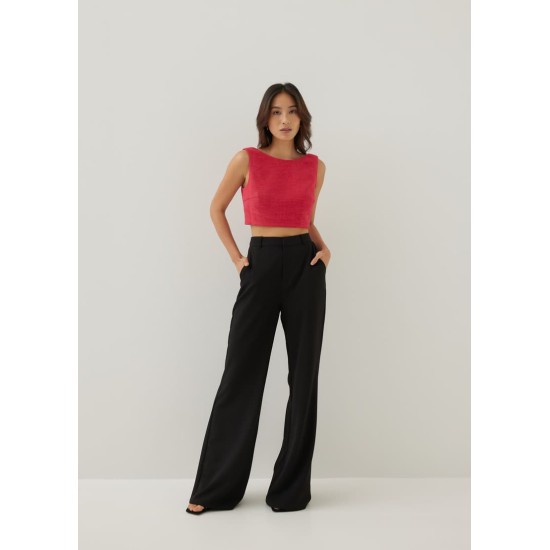 Ora Boat Neck Crop Top