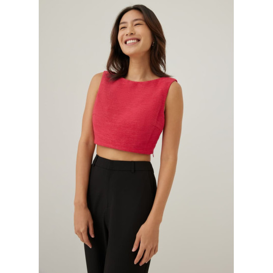 Ora Boat Neck Crop Top