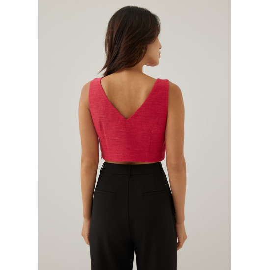 Ora Boat Neck Crop Top