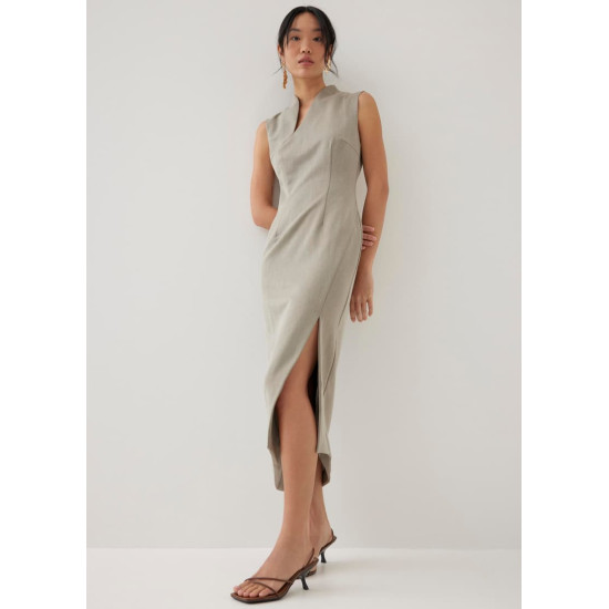 Nonna High Neck Column Maxi Dress