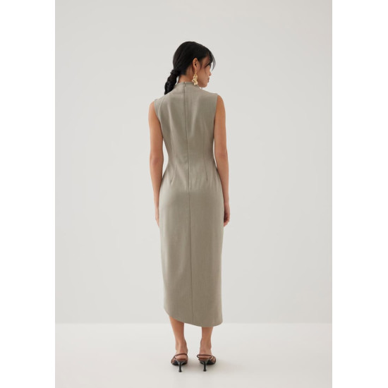 Nonna High Neck Column Maxi Dress