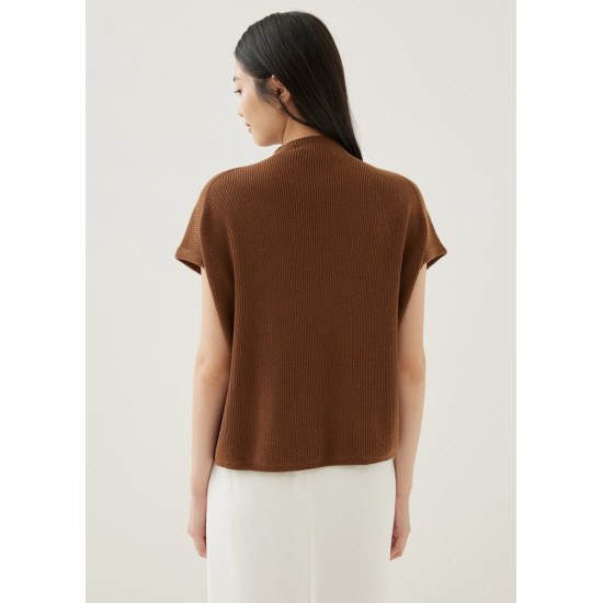 Dencia High Neck Knit Top