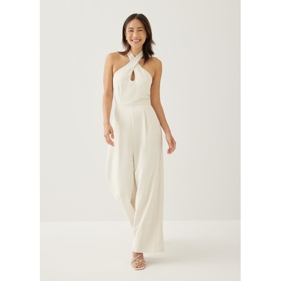 Meliza Padded Halter Straight Leg Maxi Jumpsuit