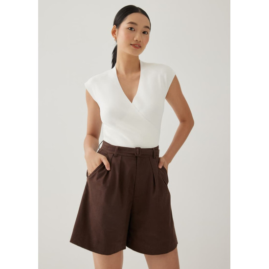 Ryanna Linen Wide Leg Shorts