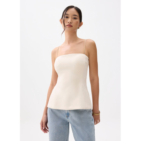 Padded Straight Neck Tube Top