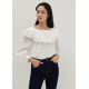 Priscilla Ruffle Low Back Blouse