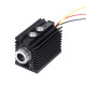 405nm 100/180/300mW Blue Violet Dot Laser Module Variable Focus TTL/PWM Modulation w/ Heat Sink 2.54-3P for DIY Laser Engraver - 300mW