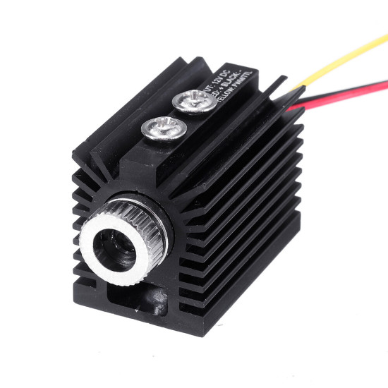 405nm 100/180/300mW Blue Violet Dot Laser Module Variable Focus TTL/PWM Modulation w/ Heat Sink 2.54-3P for DIY Laser Engraver - 300mW