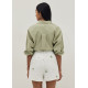 Lucia Embroidered A-line Tweed Shorts