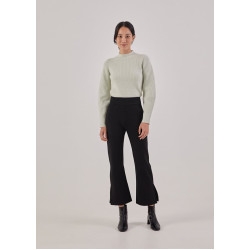 Zaida Kick Flare Side Slit Trousers