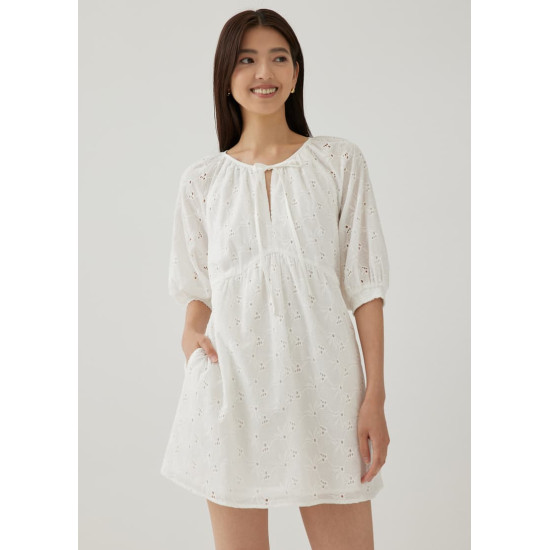 Brylee Broderie Babydoll Dress