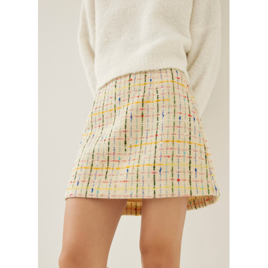 Linette Tweed A-line Mini Skirt