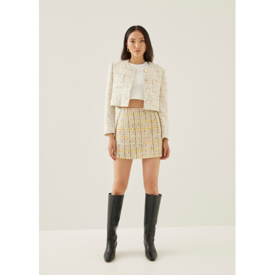 Linette Tweed A-line Mini Skirt