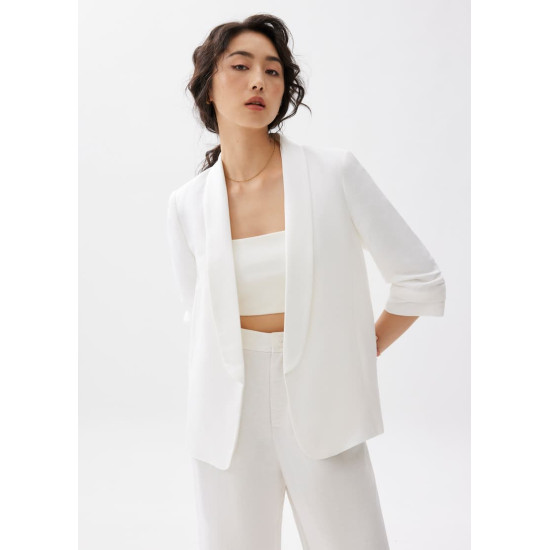 Mili Linen Shawl Collared Blazer