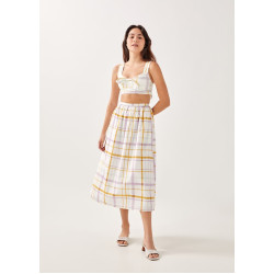 Shoshana Gingham Maxi Skirt