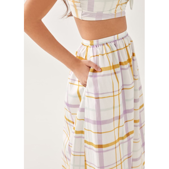 Shoshana Gingham Maxi Skirt