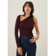 Kaylee Fitted Asymmetric Knit Top