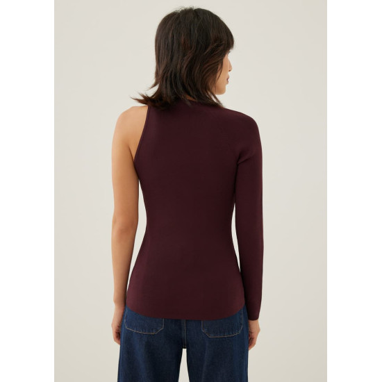 Kaylee Fitted Asymmetric Knit Top