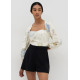 Lydia Puff Sleeve Bustier Top in Gentle Awakening