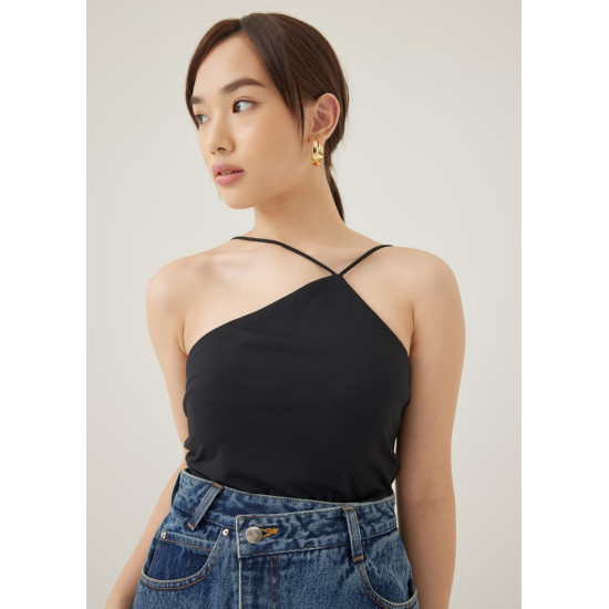 Babeth Padded Jersey Asymmetric Top