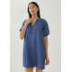 Arabelle Chambray Swing Mini Dress