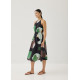 Maurice Cut Out Midi Dress in Artful Blooms