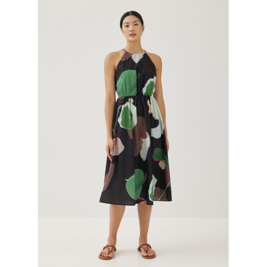 Maurice Cut Out Midi Dress in Artful Blooms