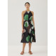 Maurice Cut Out Midi Dress in Artful Blooms