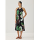 Maurice Cut Out Midi Dress in Artful Blooms