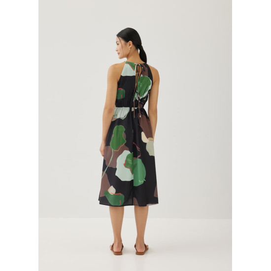 Maurice Cut Out Midi Dress in Artful Blooms