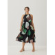 Maurice Cut Out Midi Dress in Artful Blooms