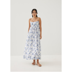 Erinn Babydoll Maxi Dress in Heirloom Botanicals