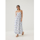 Erinn Babydoll Maxi Dress in Heirloom Botanicals