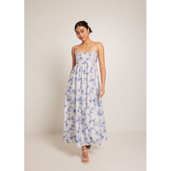 Erinn Babydoll Maxi Dress in Heirloom Botanicals