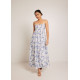 Erinn Babydoll Maxi Dress in Heirloom Botanicals