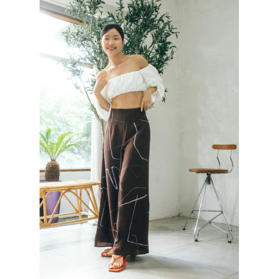 Veneza Wide Leg Pants in Golden Hour