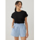 Louie Elastic Cotton Shorts