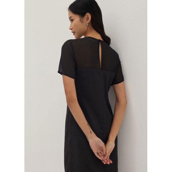 Kristen Round Neck Column Midi Dress