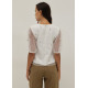 Salma Embroidered Organza Lace Top