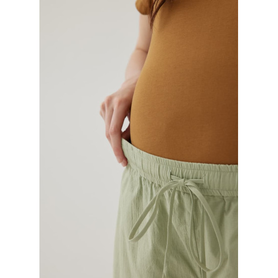 Eulalie Maternity Elastic Cotton Shorts