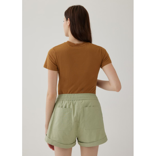 Eulalie Maternity Elastic Cotton Shorts