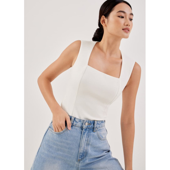 Allegra Square Neck Shell Top